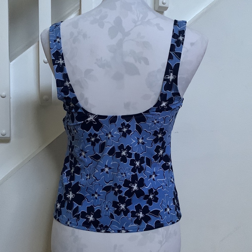 JANTZEN Blue Floral Tankini Top🛍🥳Host Pick🥳🛍 - Picture 4 of 8